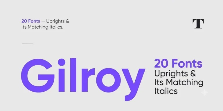 Gilroy font family ZIP Free Download